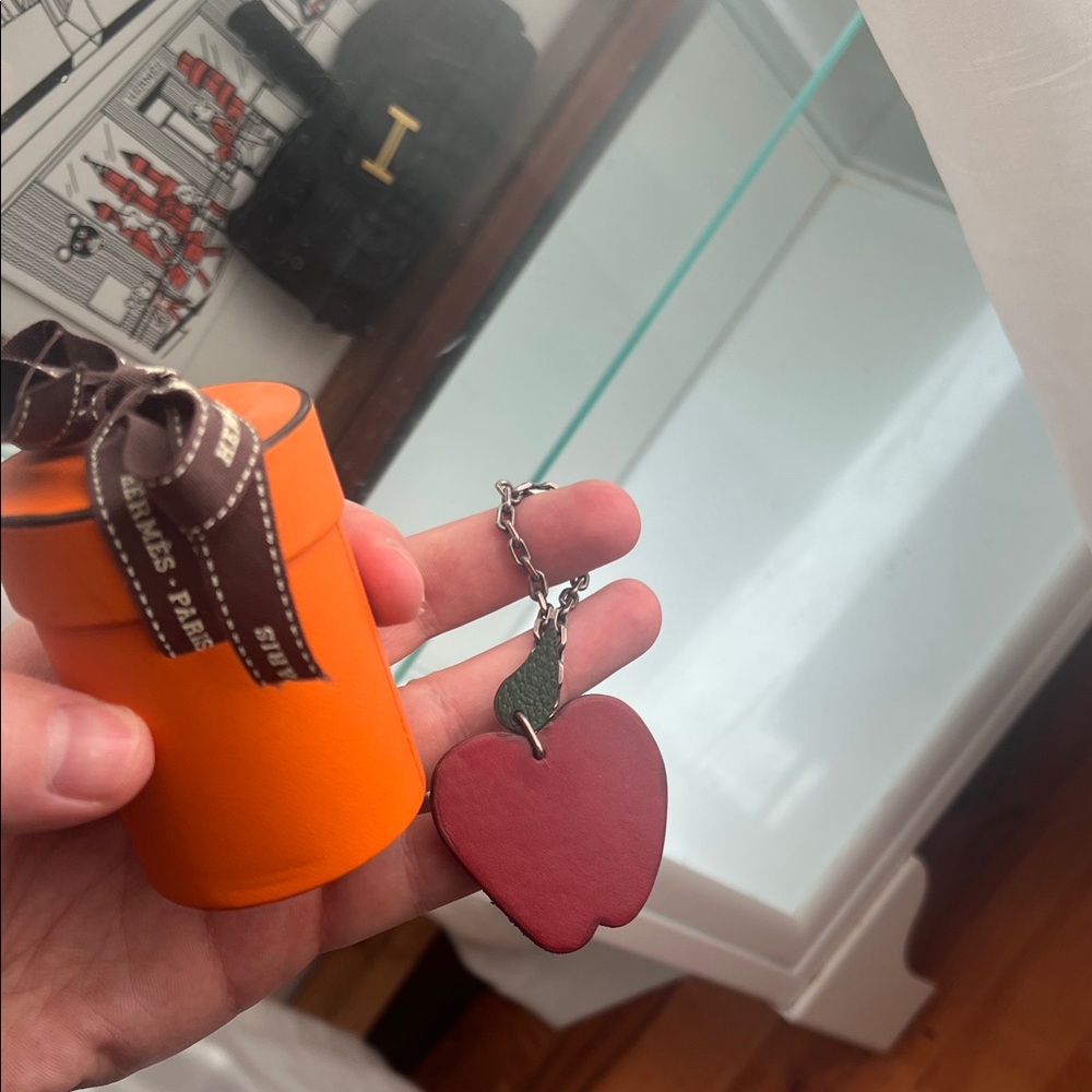 Hermes Red Apple Key Holder